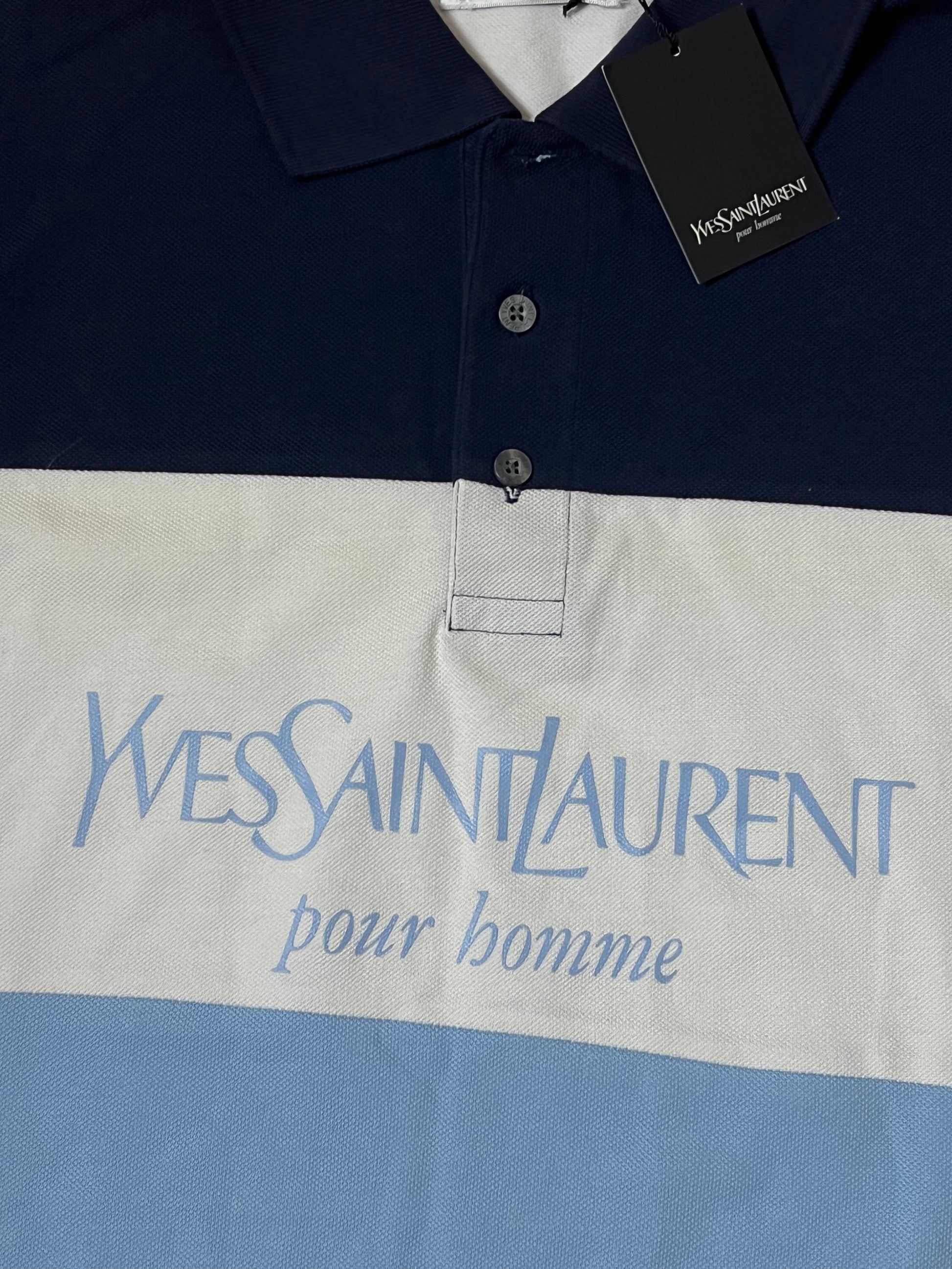 vintage Yves Saint Laurent spellout polo DSWT {L}