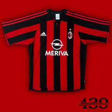 Carica l&#39;immagine nel visualizzatore di Gallery, vintage Adidas Ac Milan 2003-2004 home jersey {M}
