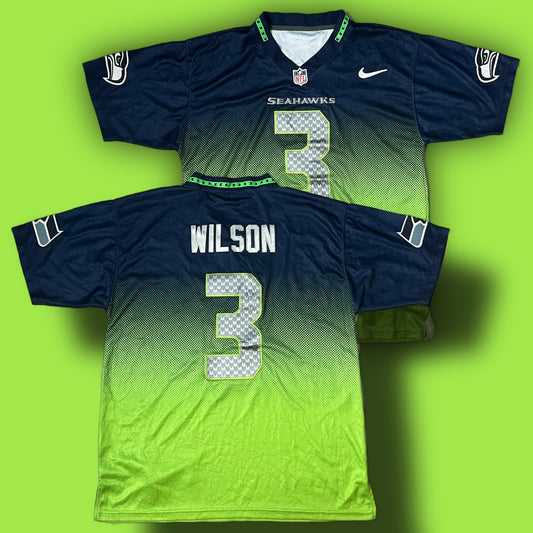 vintage Nike SEAHAWKS WILSON3 Americanfootball jersey NFL {M}