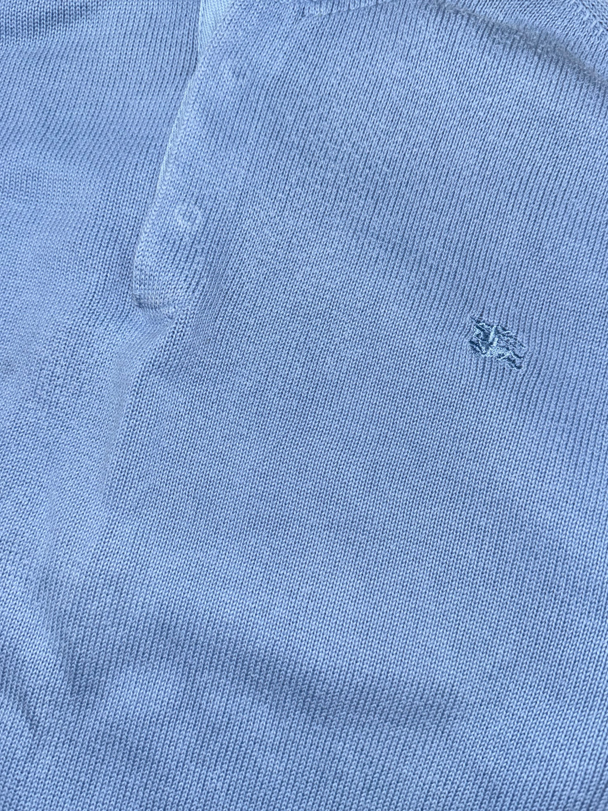 vintage babyblue Burberry quarterzip {M}