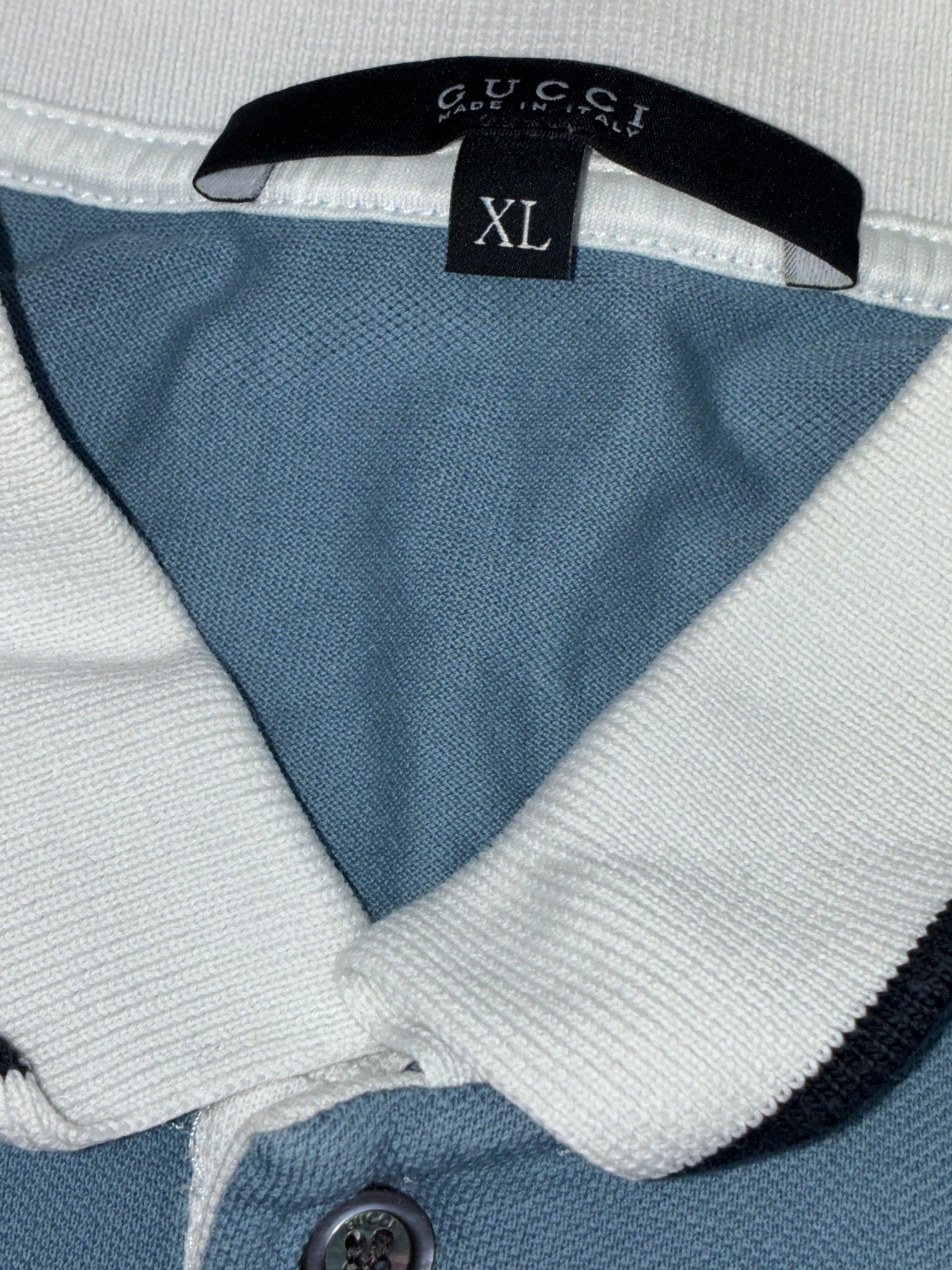 vintage babyblue Gucci polo {XL}