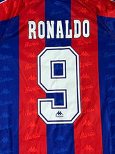 Cargar imagen en el visor de la galería, vintage Kappa Fc Barcelona RONALDO9 1995-1996 home jersey {M}
