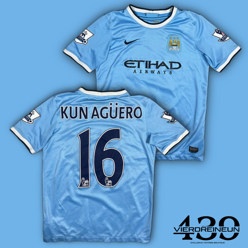 vintage Nike Manchester City KUN AGUERO16 2013-2014 home jersey {S}