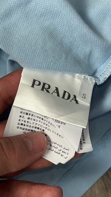 vintage babyblue Prada polo {S}