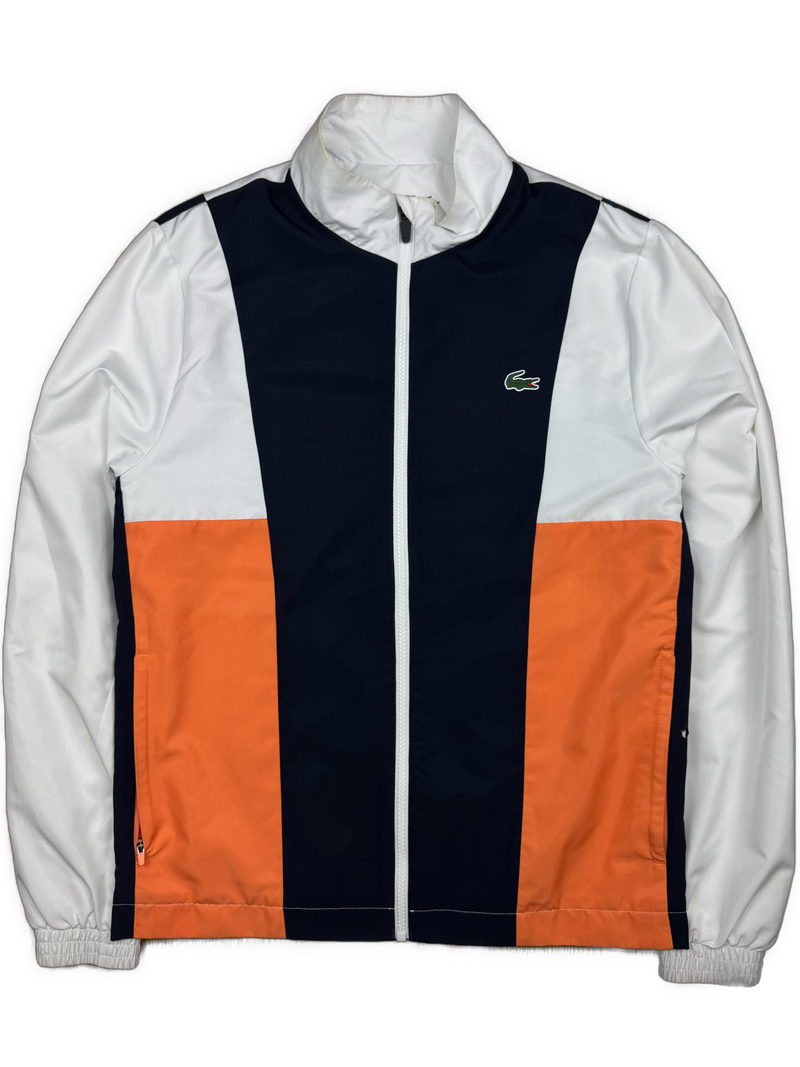 white Lacoste windbreaker {S}