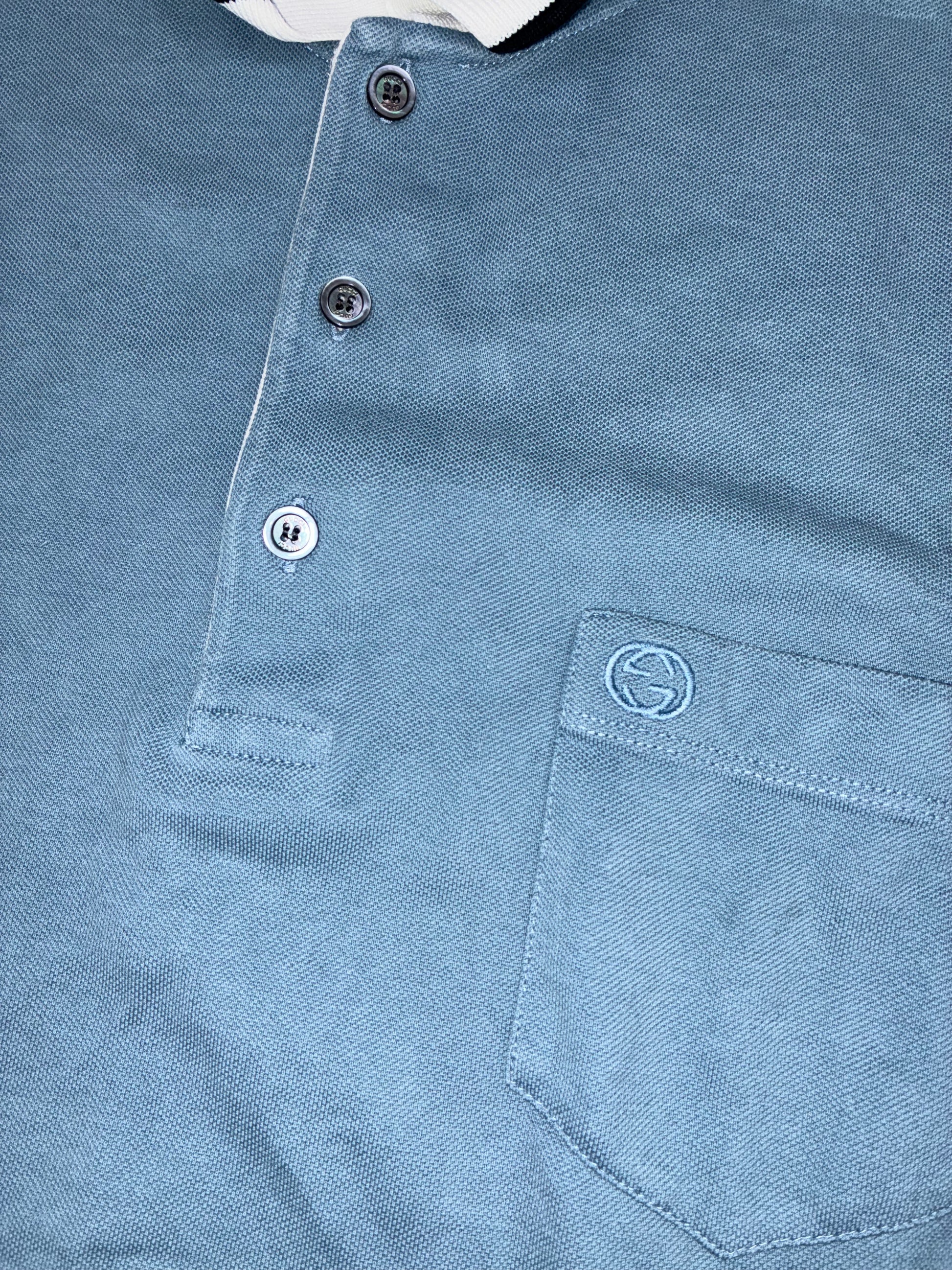 vintage babyblue Gucci polo {XL}