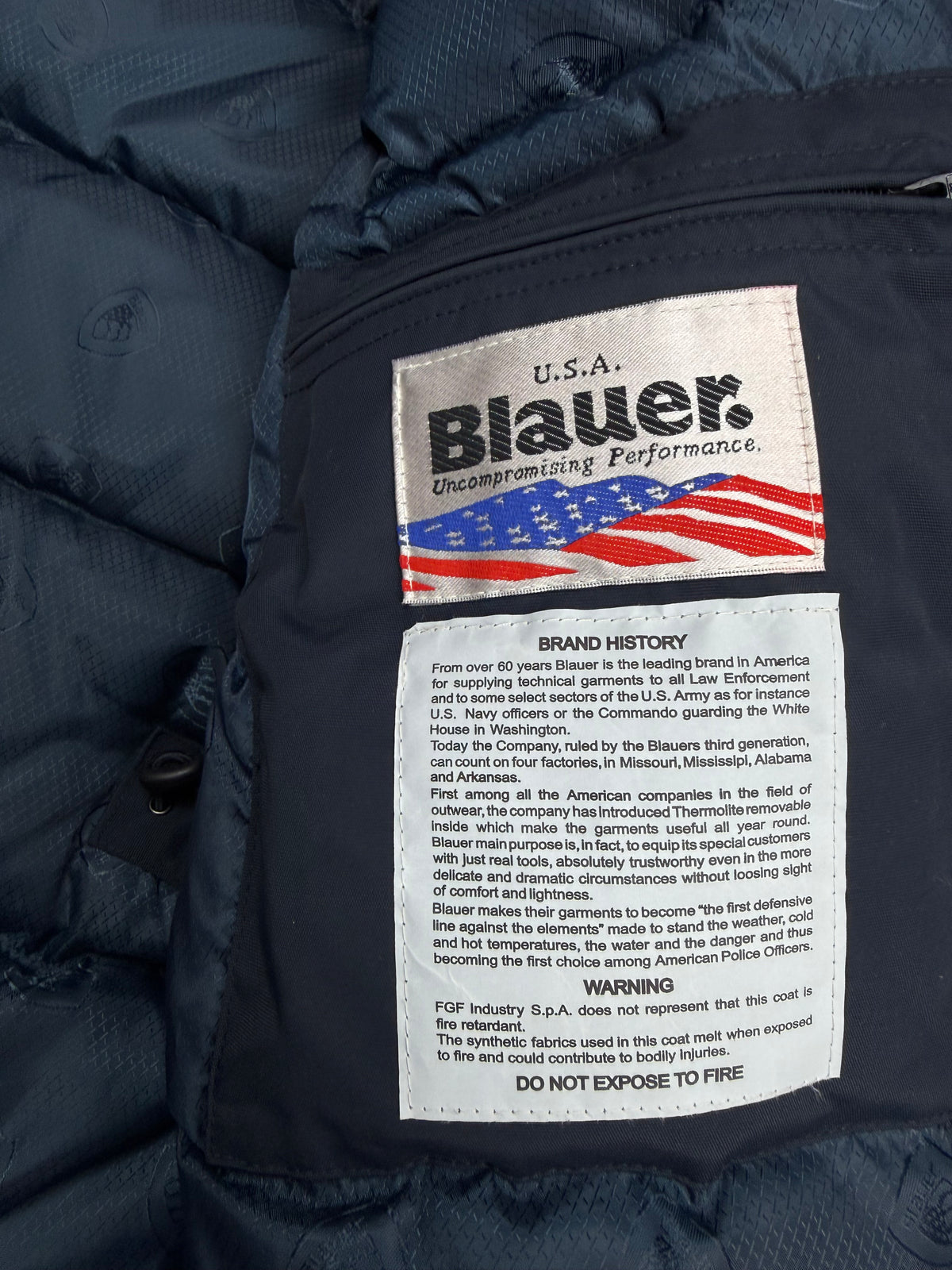vintage Blauer winterjacket (real fur) {XL}
