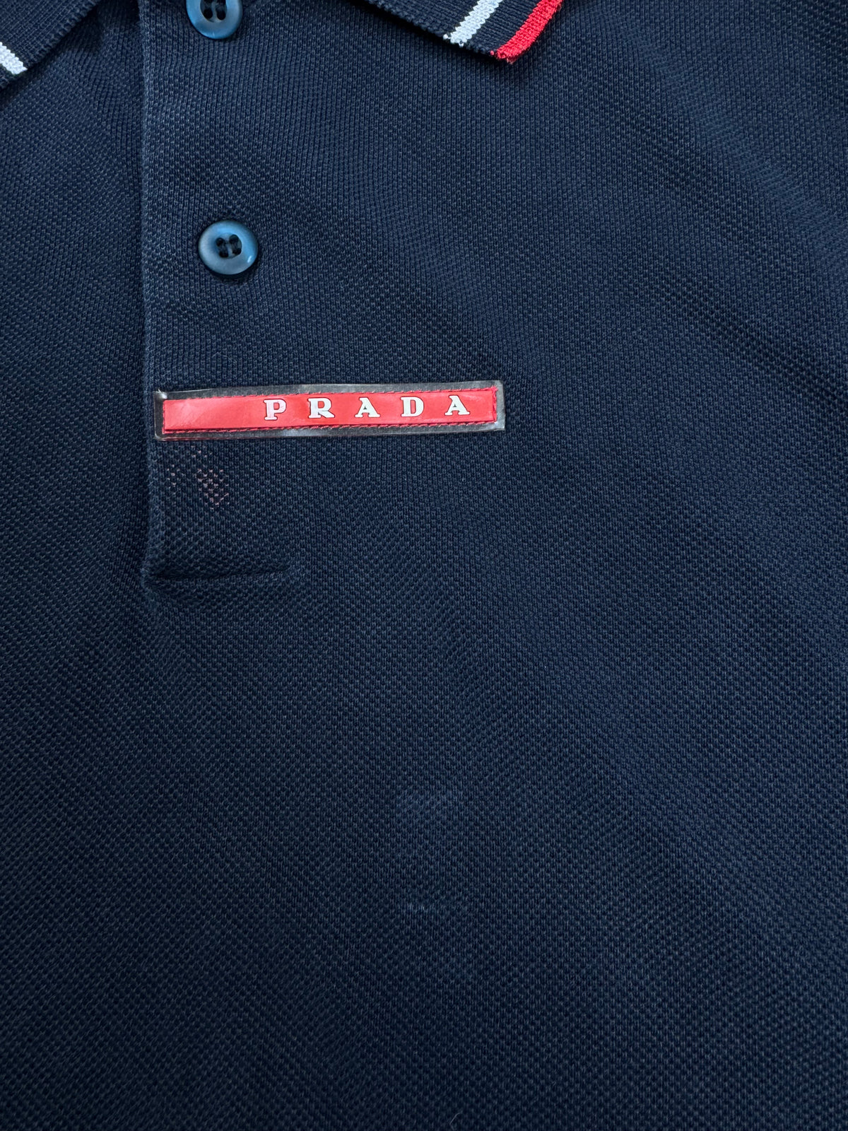 vintage navyblue Prada polo long {L}