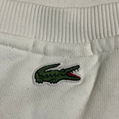 yellow Lacoste spellout sweater {M}