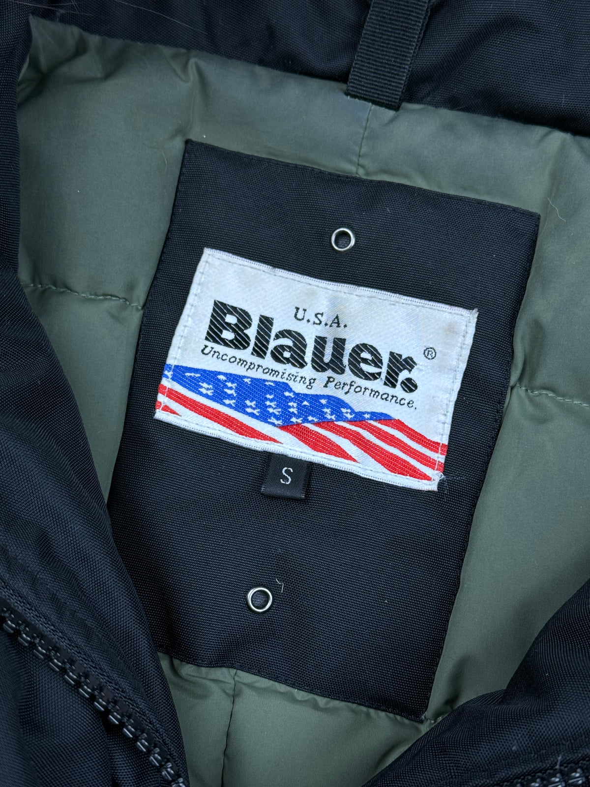 vintage Blauer winterjacket (real fur) {S}