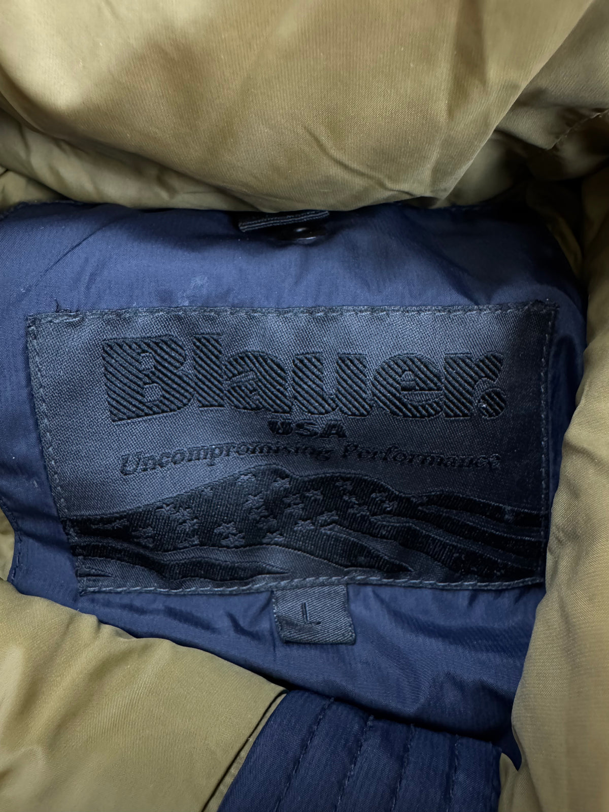 vintage navyblue Blauer winterjacket {L}