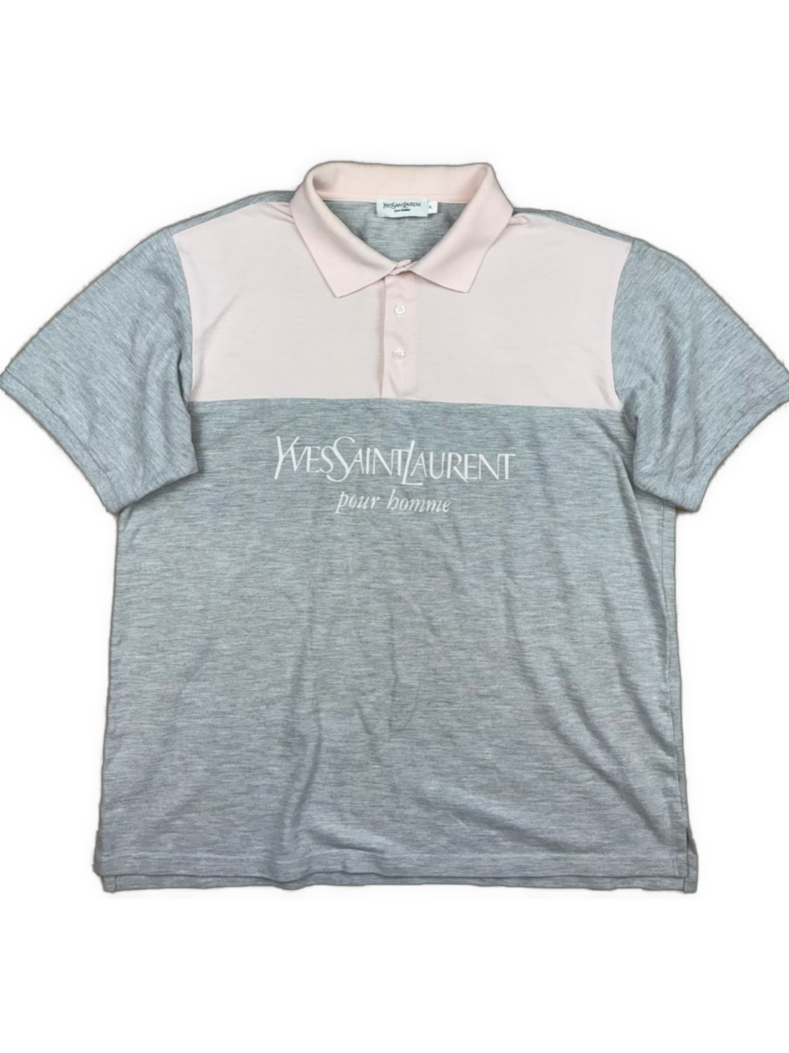 vintage YSL Yves Saint Laurent spellout polo {XL}