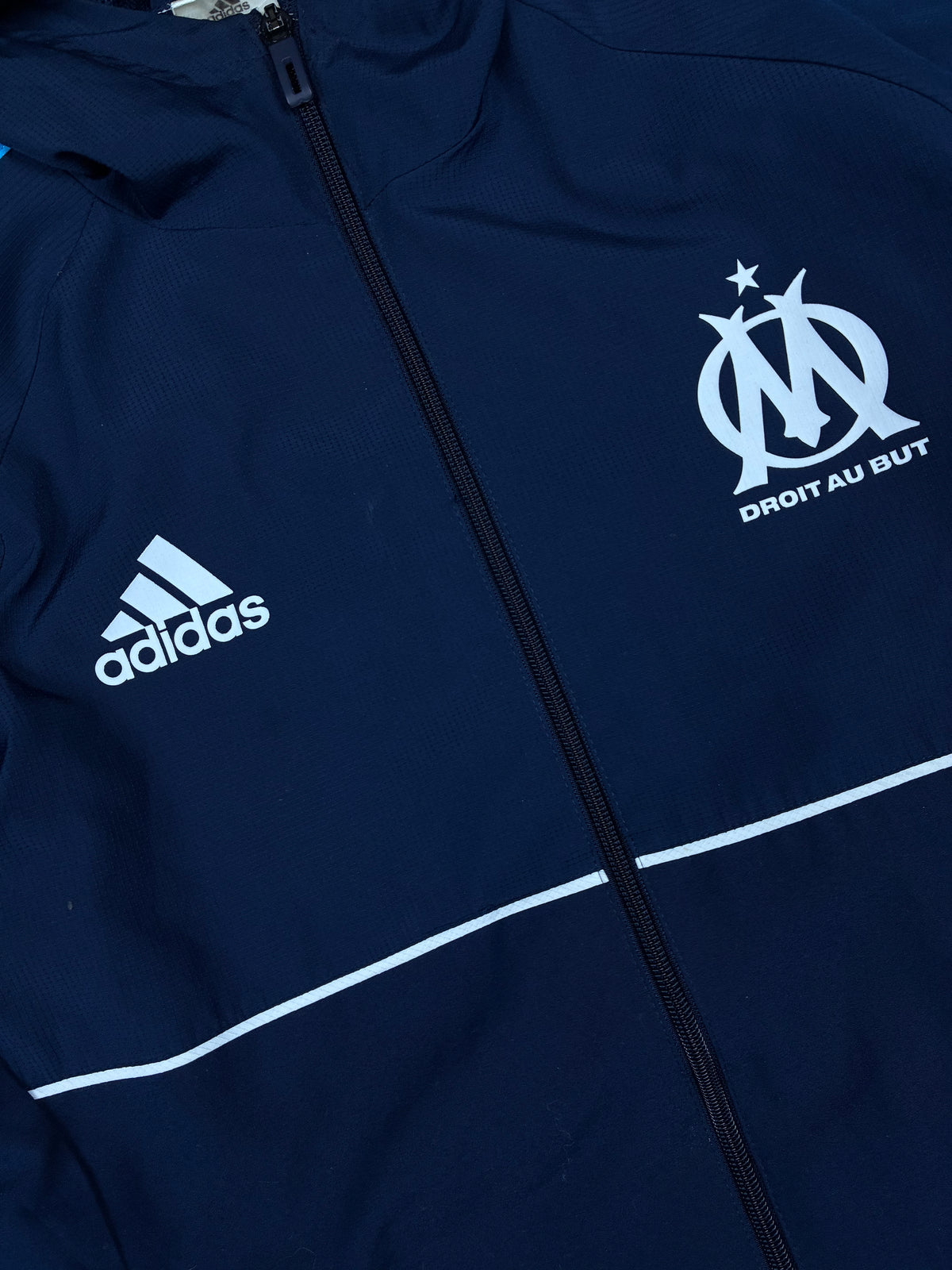 vintage Adidas Olympique Marseille windbreaker {L}