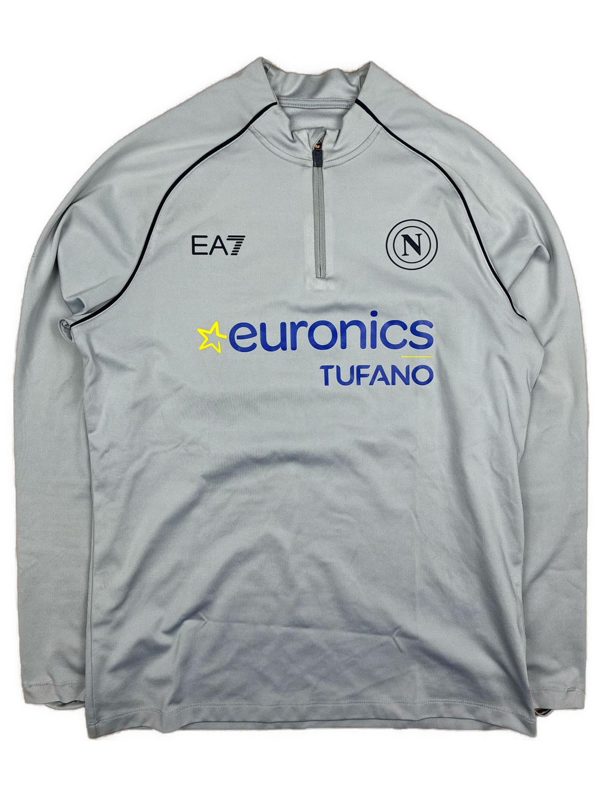 grey Emporio Armani EA7 SSC Napoli quarterzip {M}