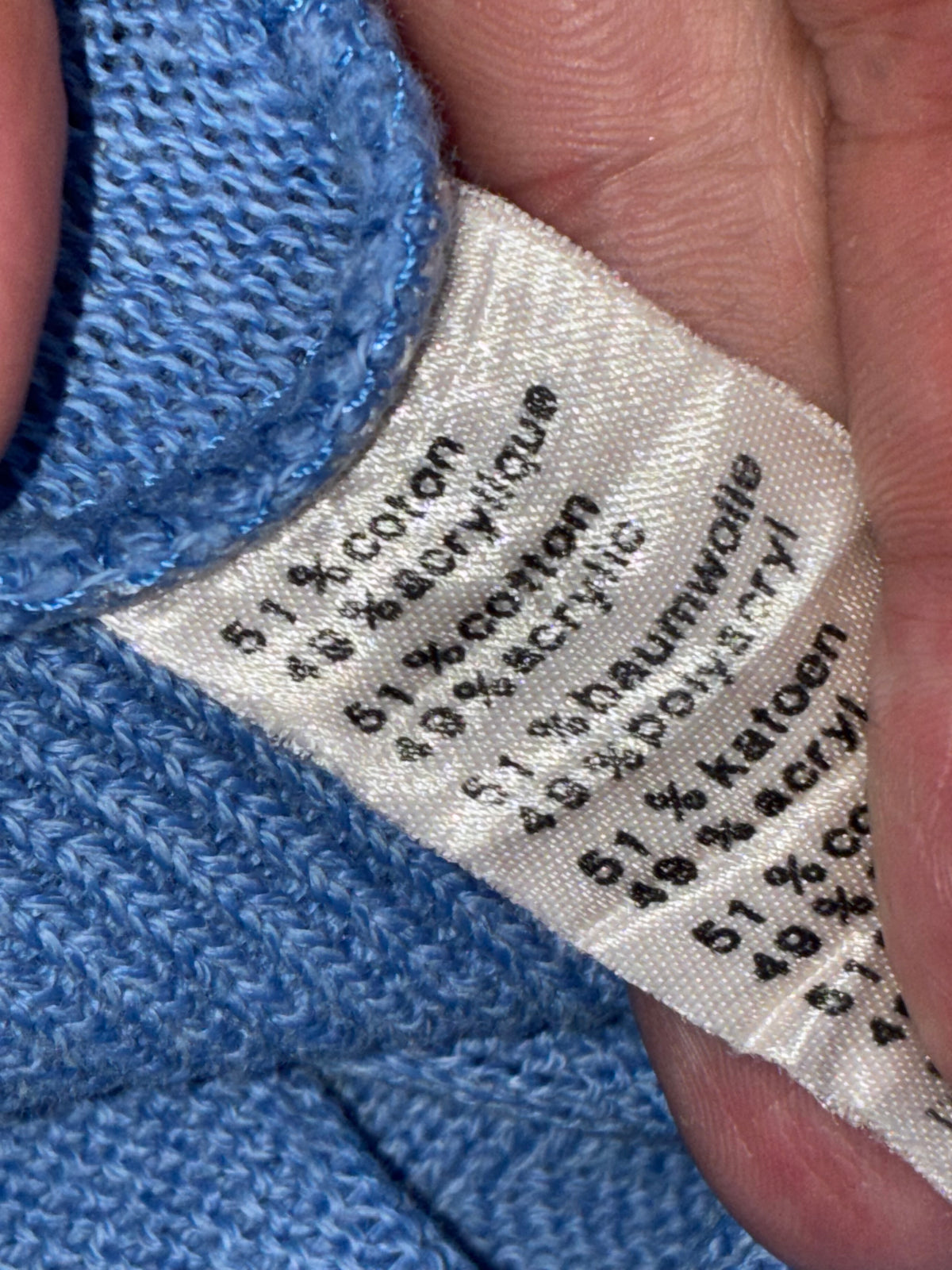 vintage babyblue Lacoste knittedsweater {L}