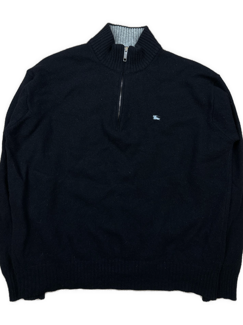 vintage Burberry quarterzip {S}