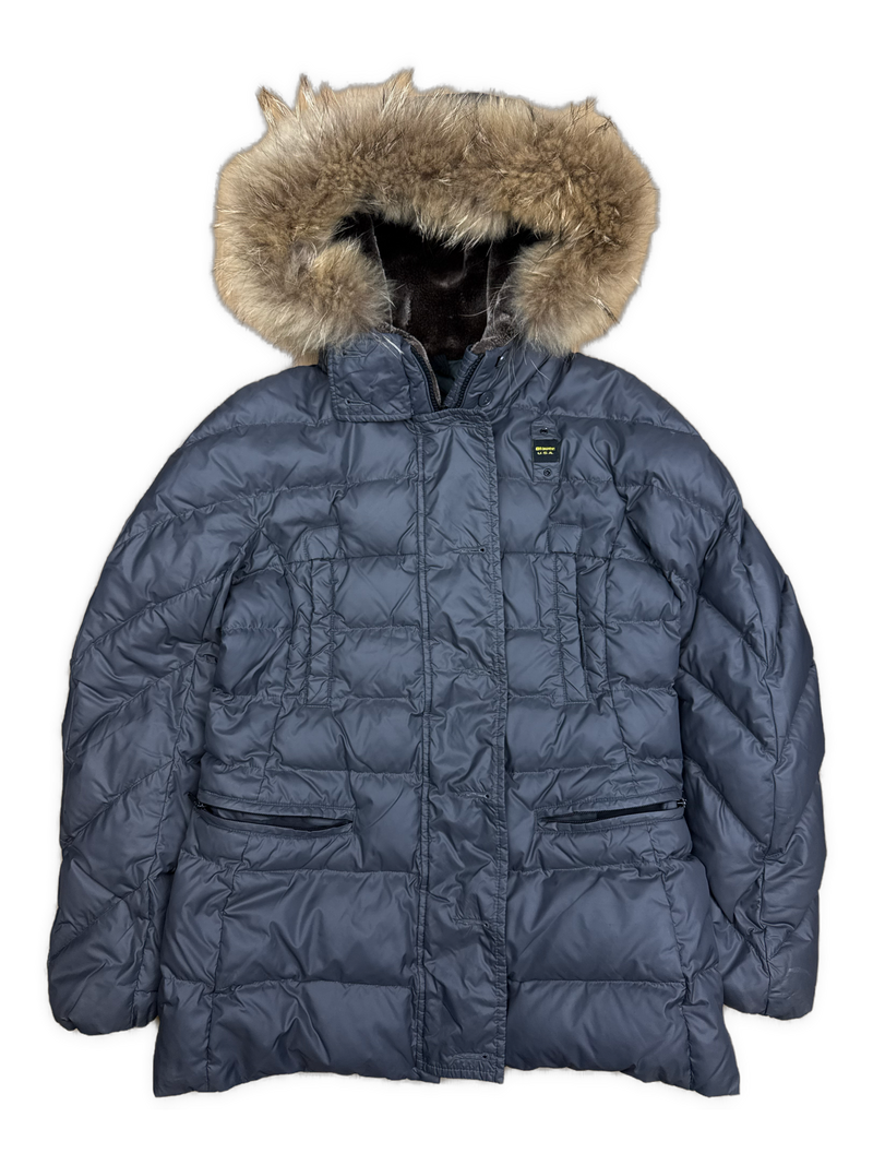 vintage Blauer winterjacket (real fur) {M}
