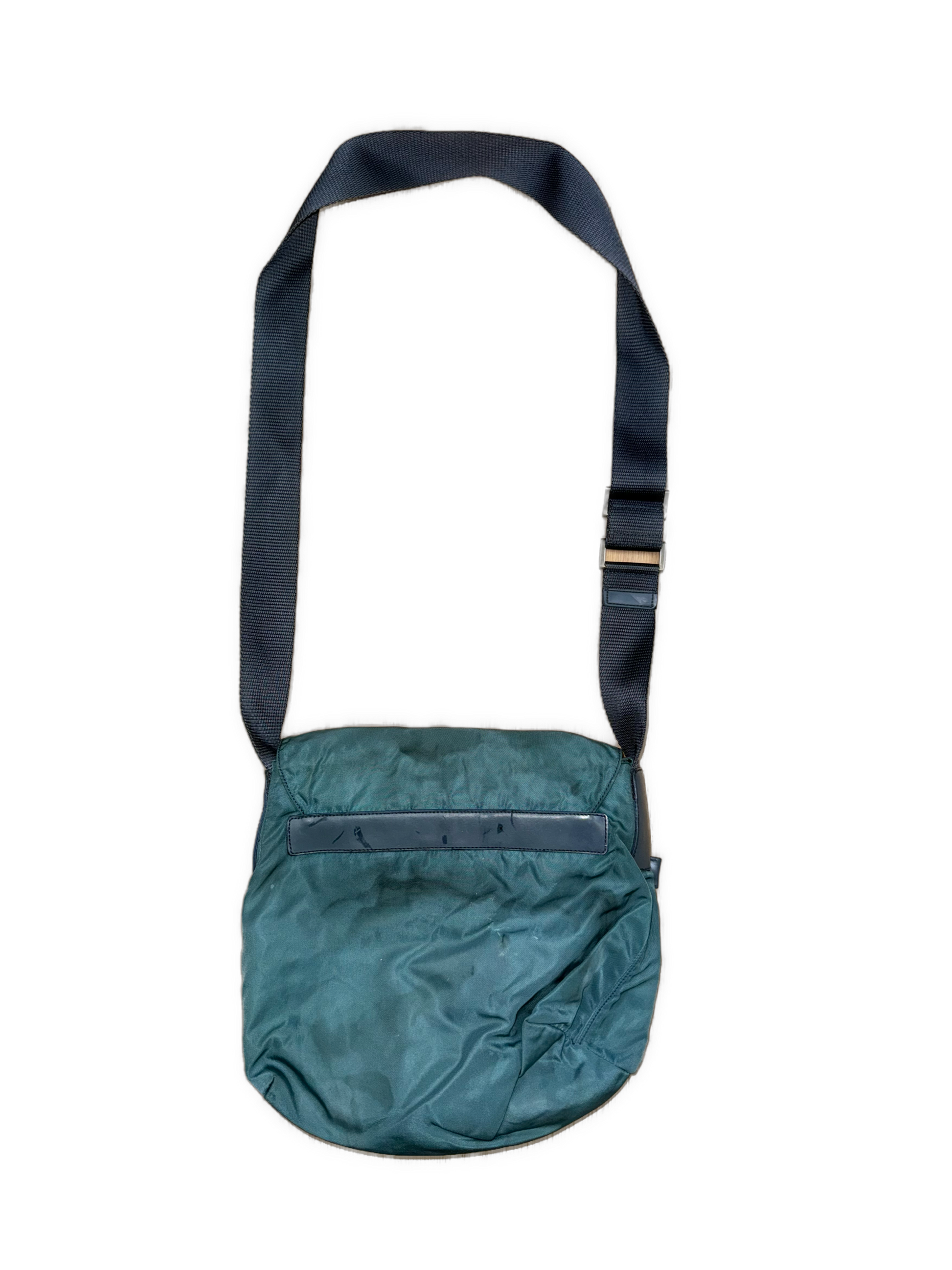 vintage turquoise Prada slingbag