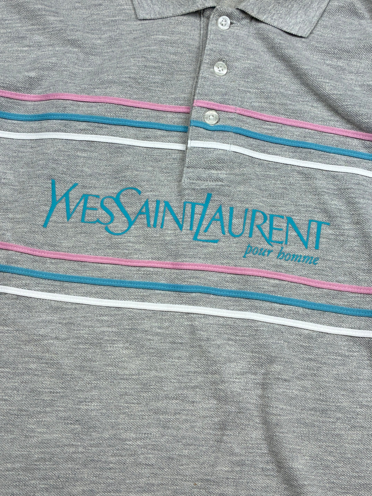 vintage YSL Yves Saint Laurent spellout polo {M}
