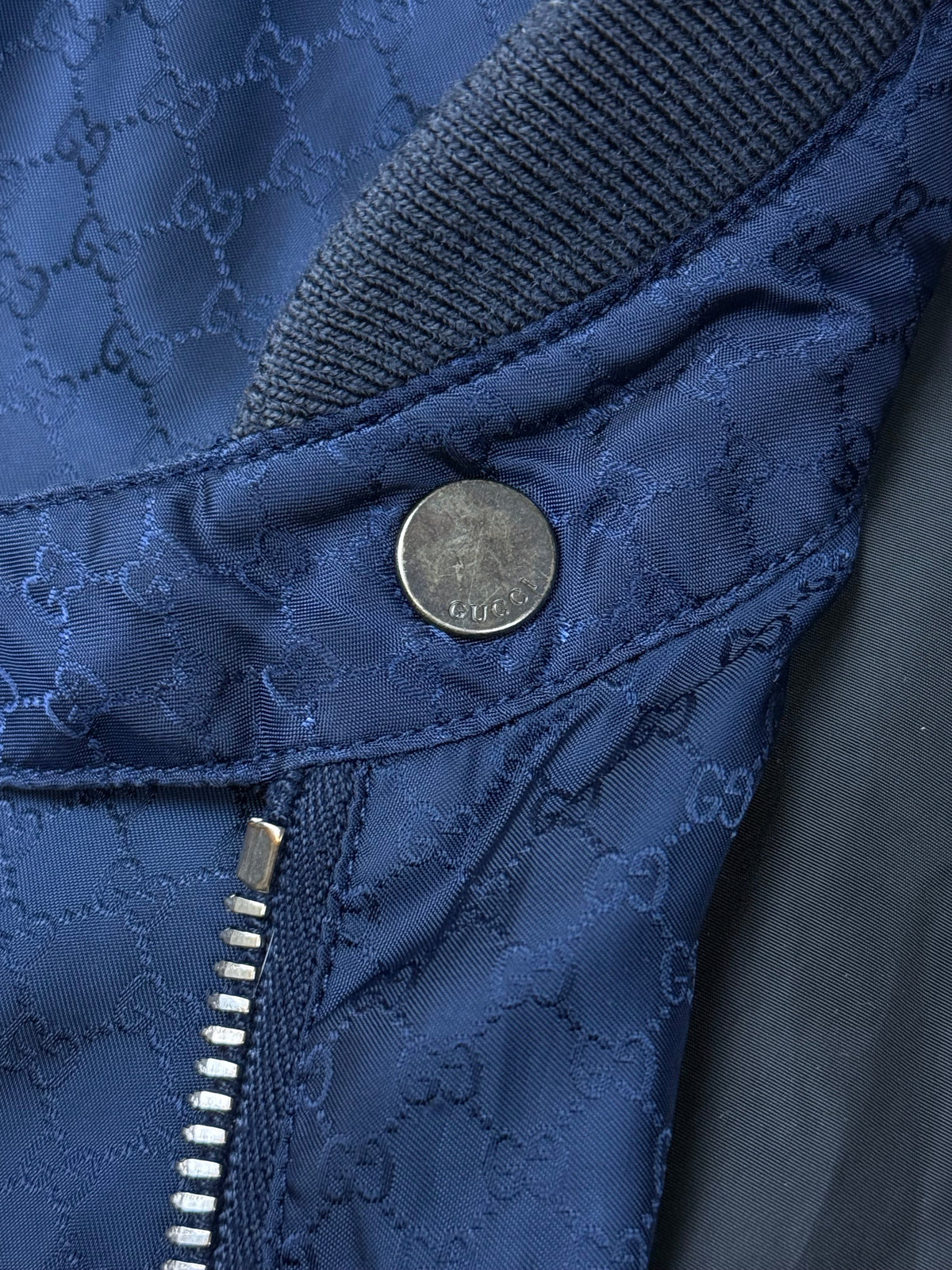 vintage navyblue Gucci monogram windbreaker