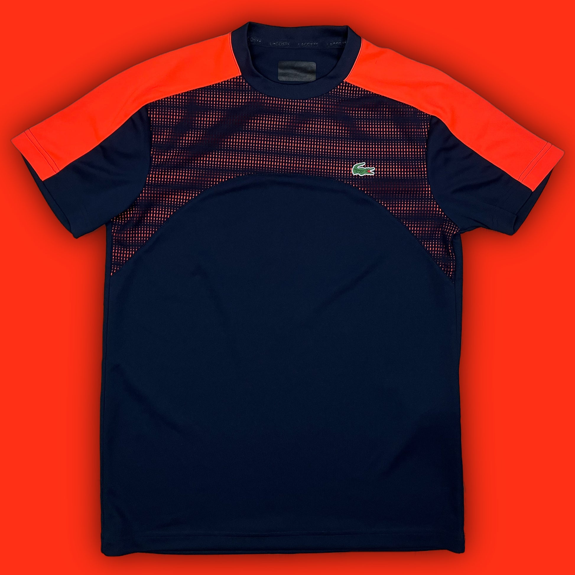 navyblue/orange Lacoste jersey {S}