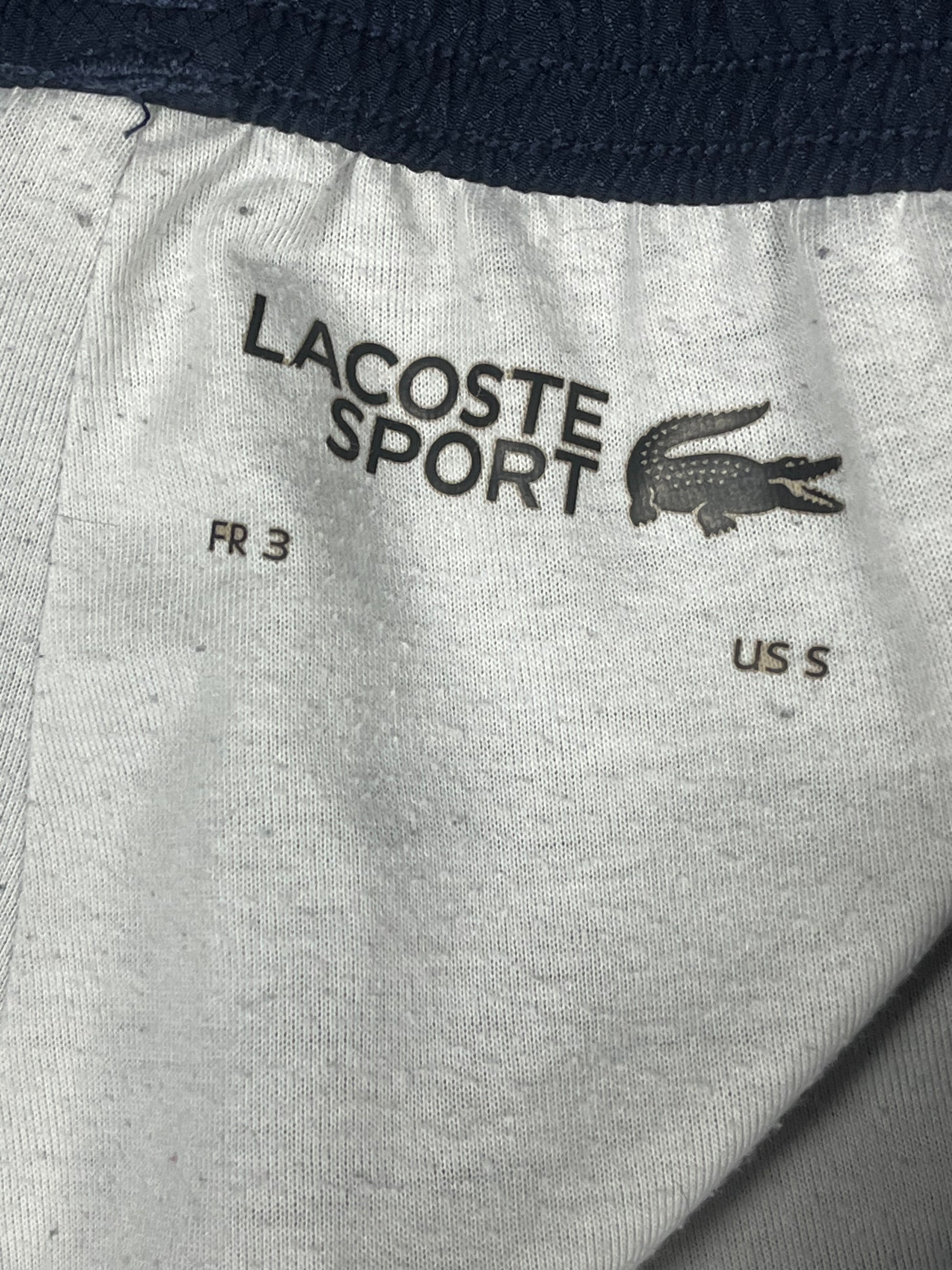 navyblue Lacoste trackpants {S}