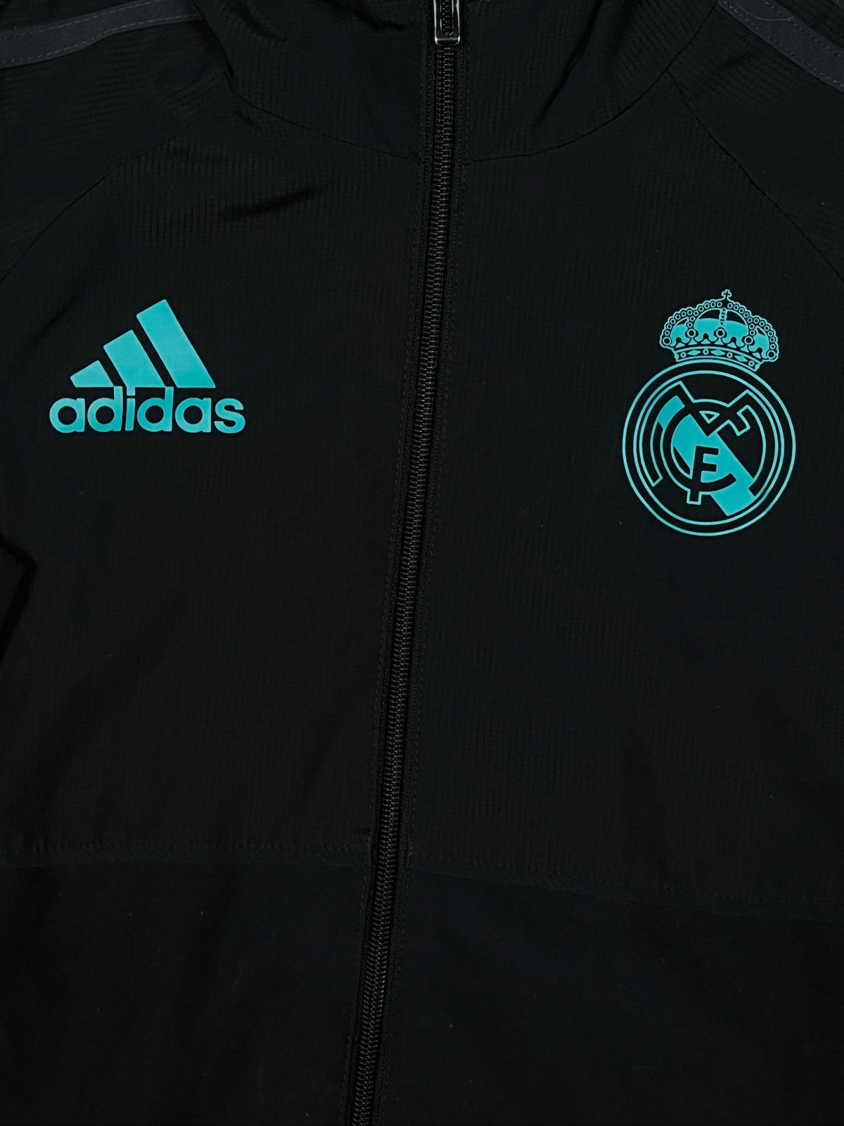 black Adidas Real Madrid windbreaker {XS}