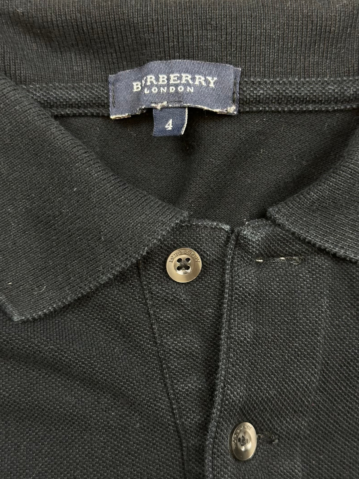 vintage black Burberry polo {L}