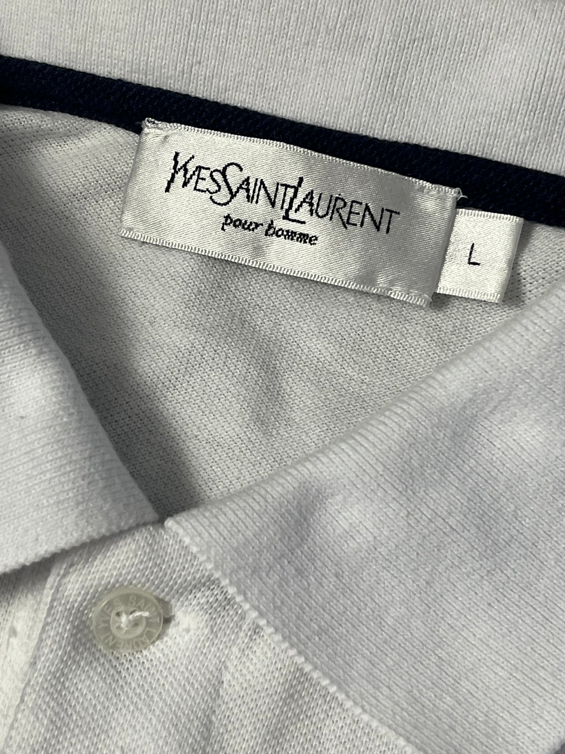 vintage Yves Saint Laurent spellout polo {L}