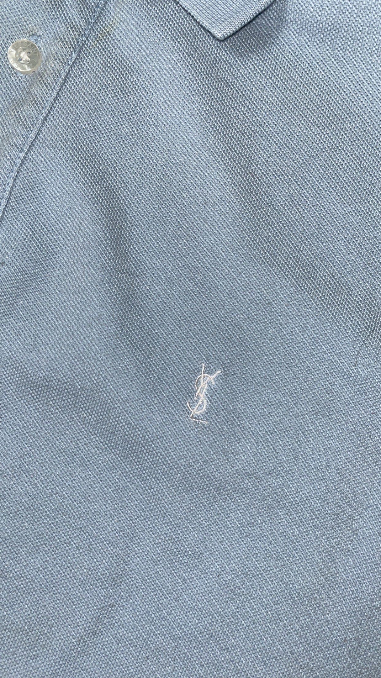 vintage babyblue YSL Yves Saint Laurent polo {L}