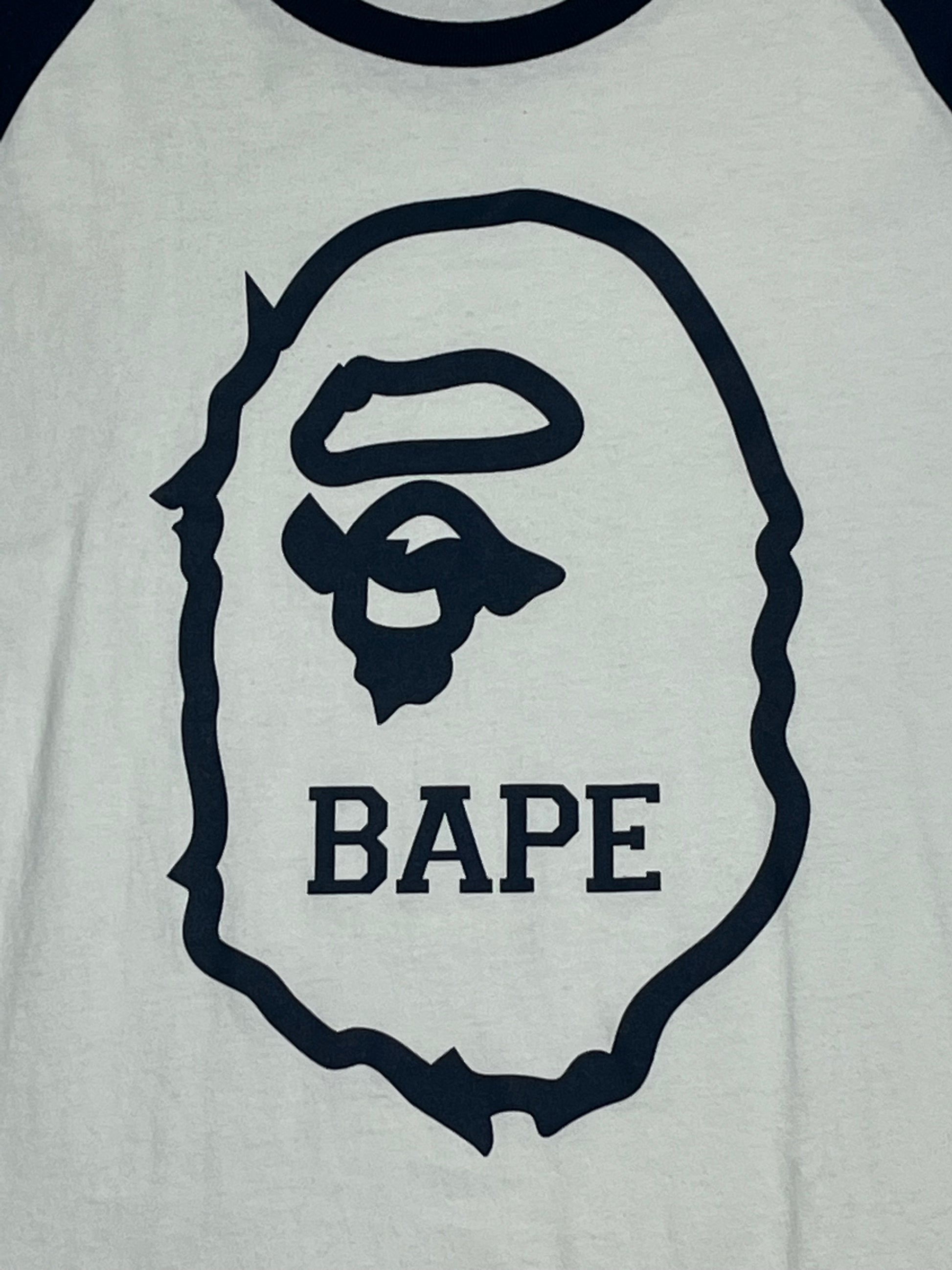 vintage BAPE a bathing ape 3/4 t-shirt {XL}