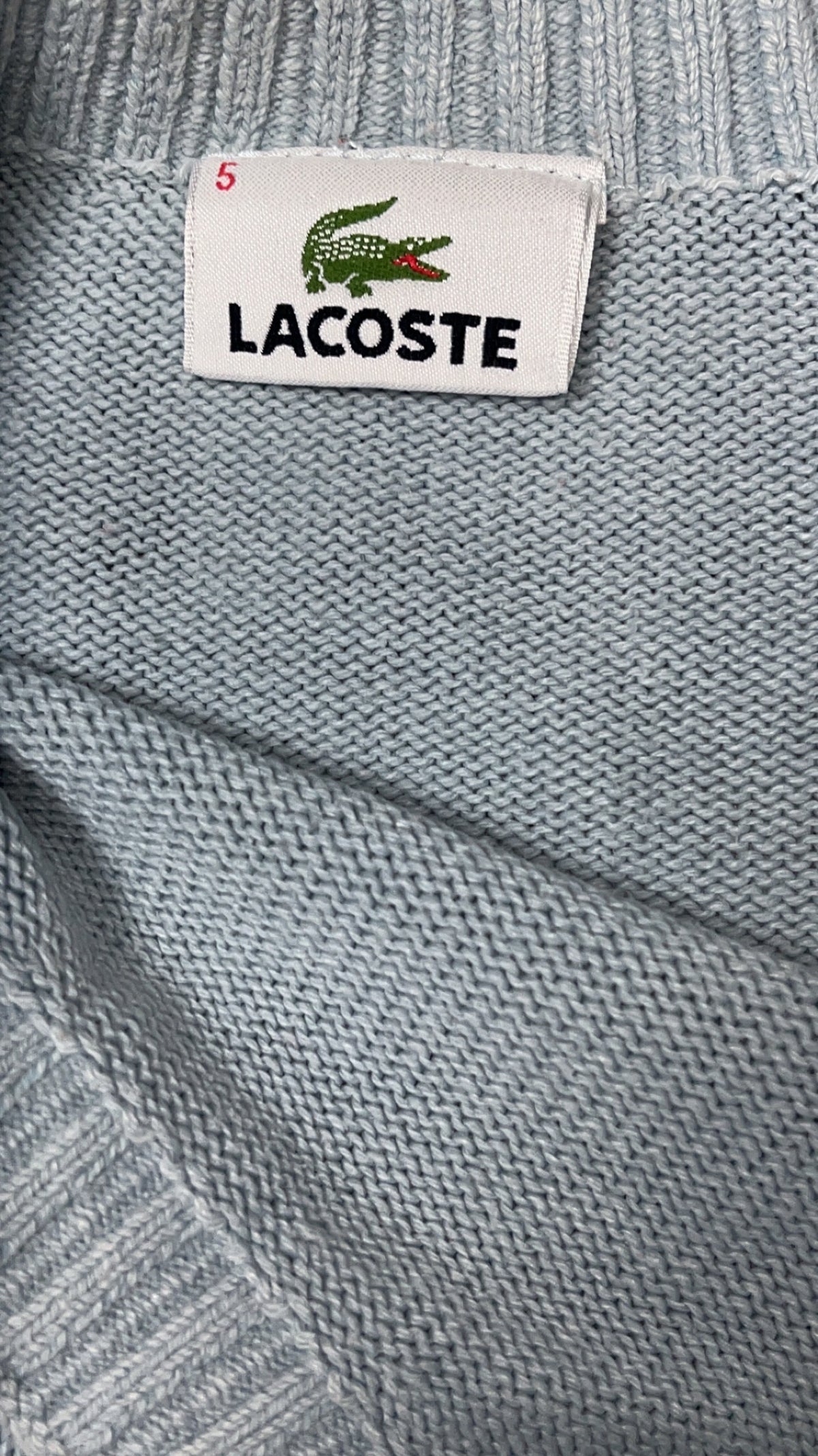 vintage babyblue Lacoste knittedsweater {L}