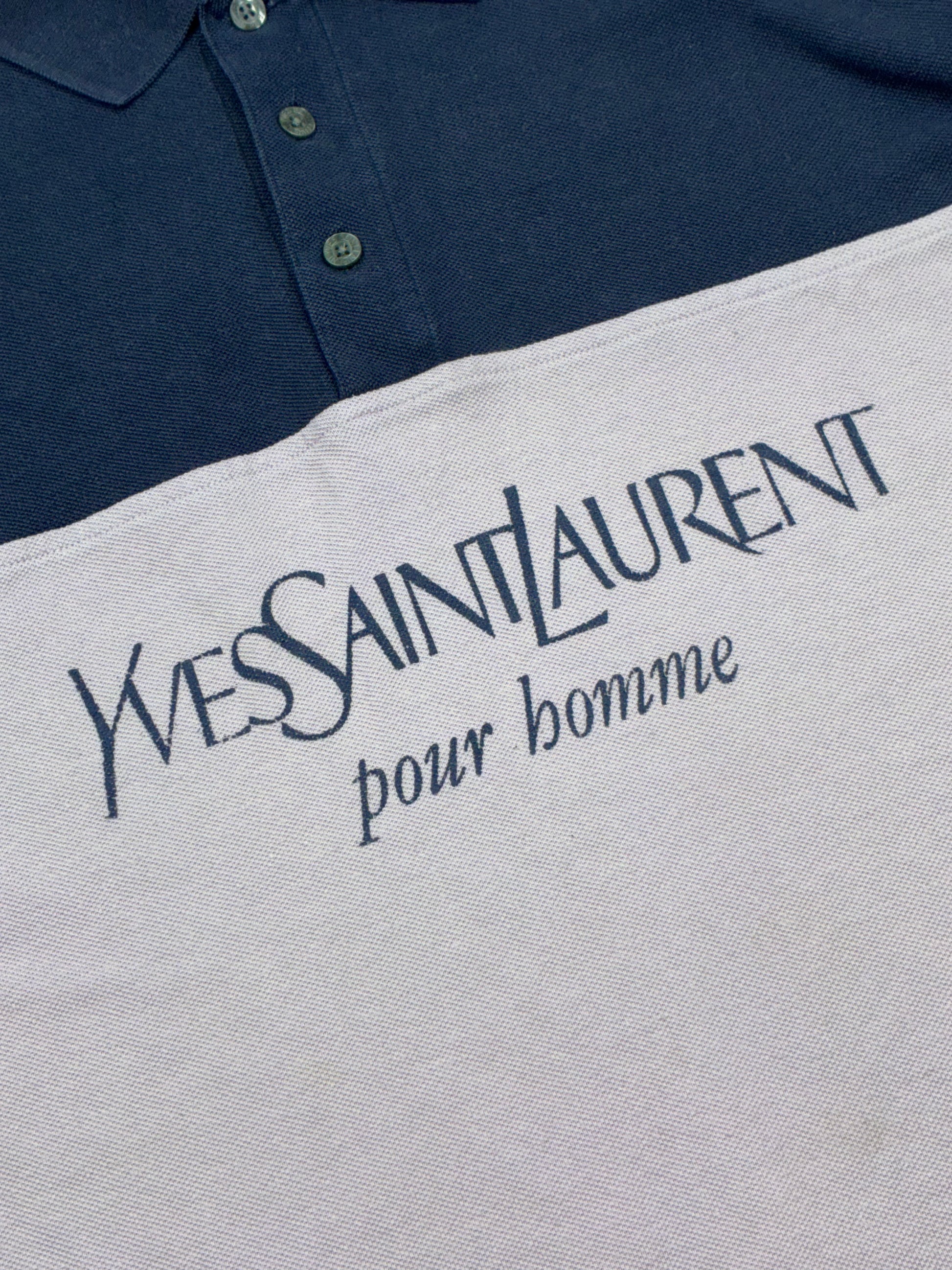 vintage YSL Yves Saint Laurent spellout polo {XL}