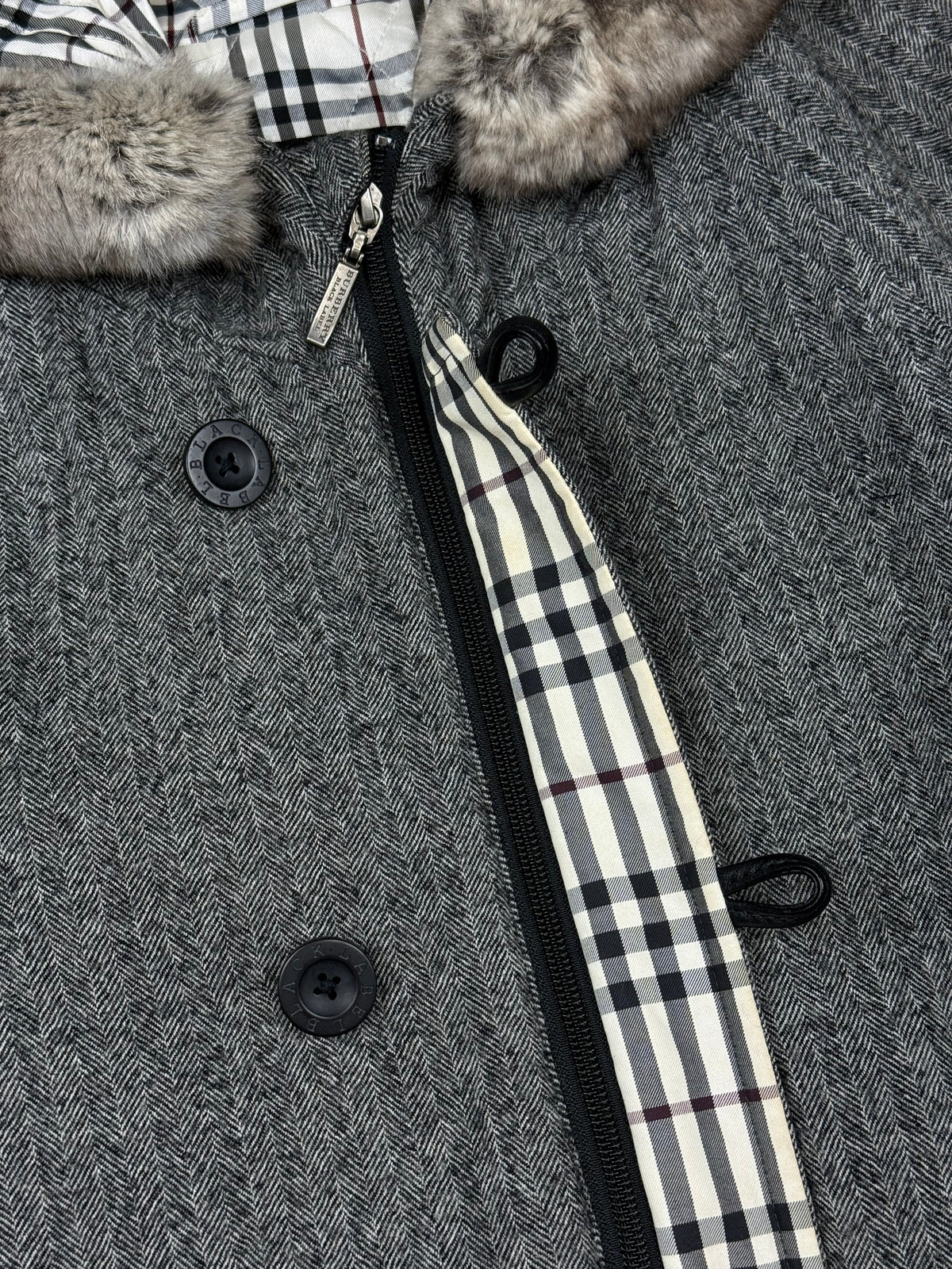 vintage Burberry Black Label sweatjacket {L}
