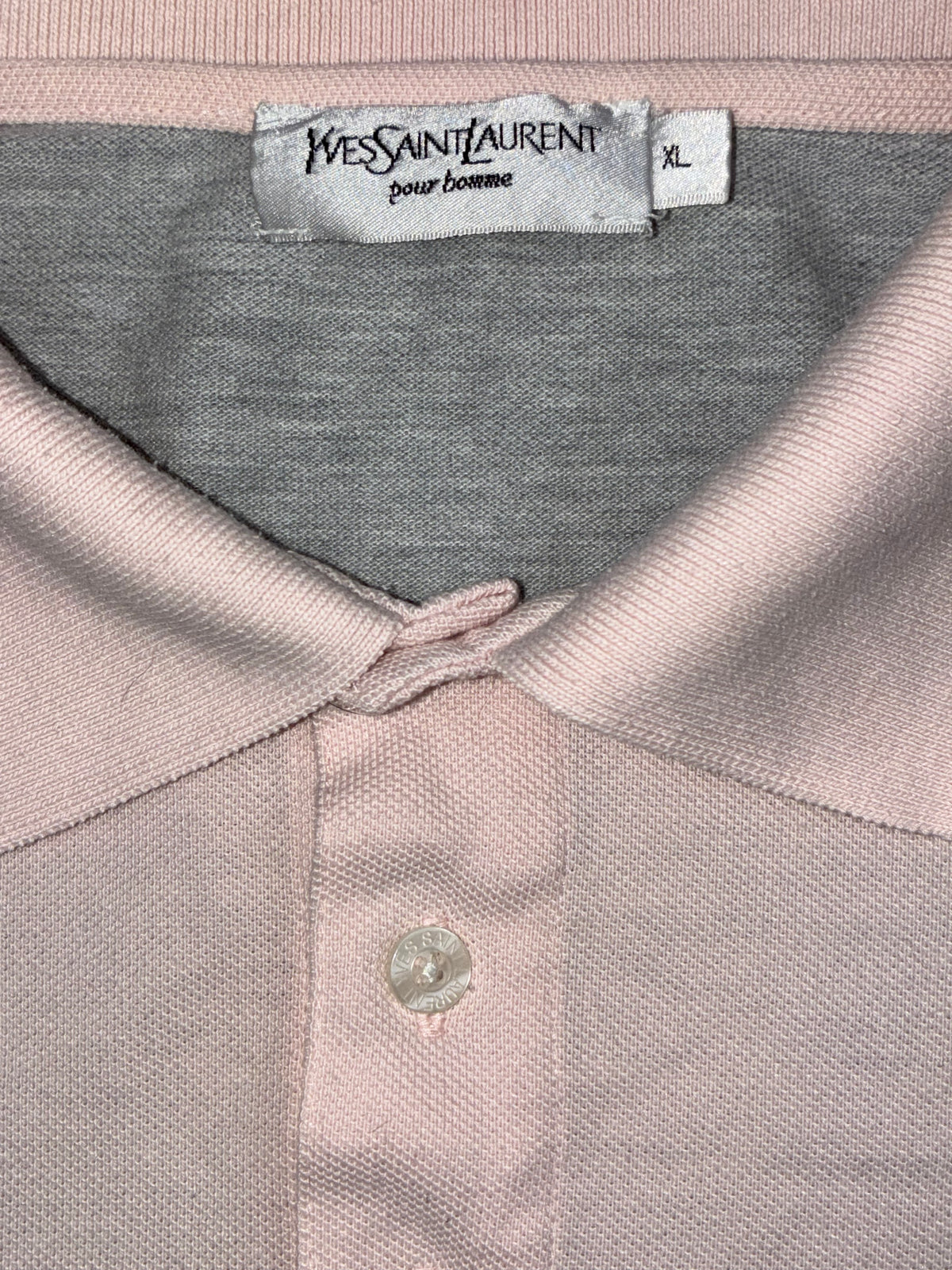 vintage YSL Yves Saint Laurent spellout polo {XL}