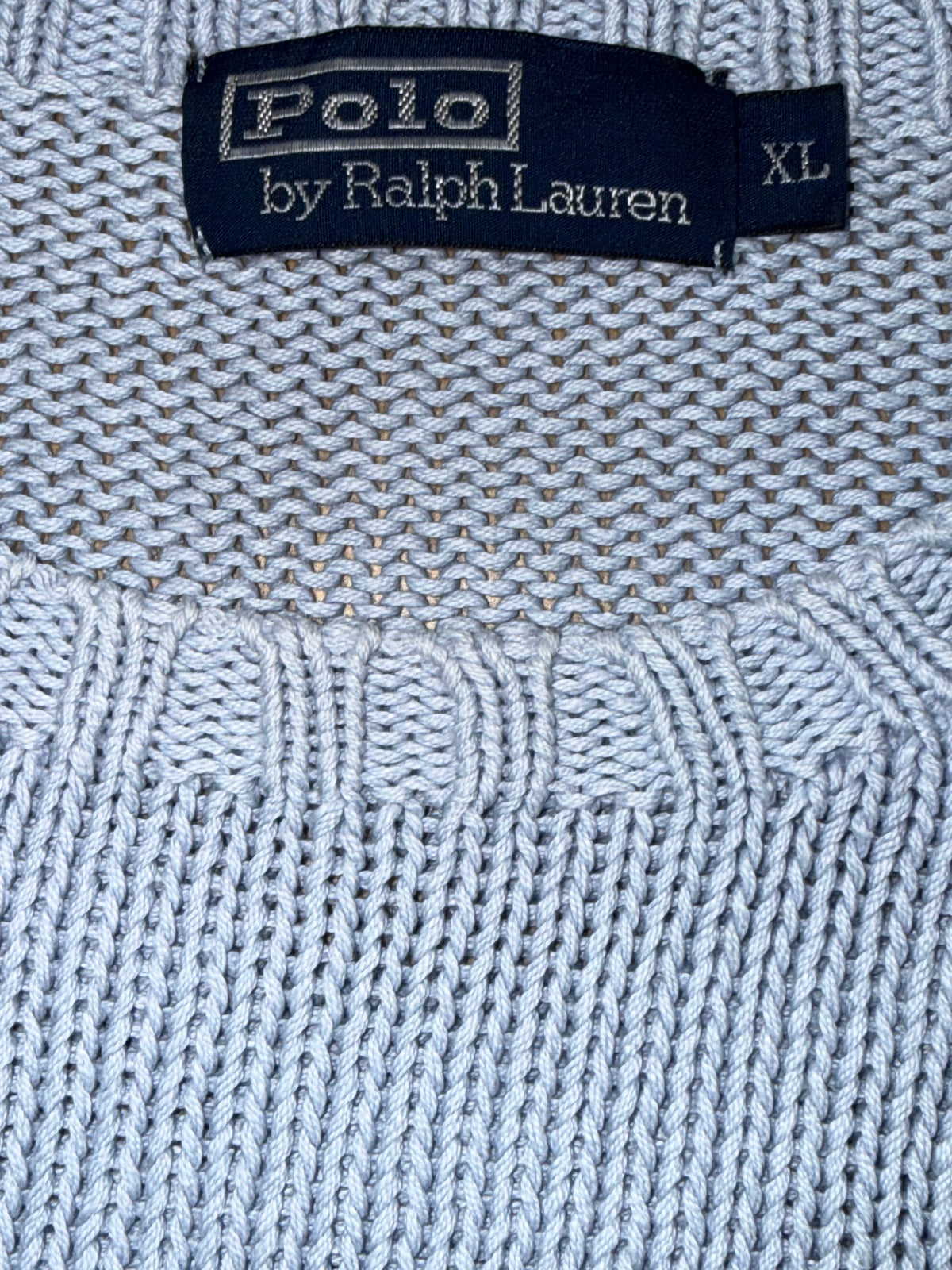 vintage babyblue Polo Ralph Lauren knittedsweater {XL}