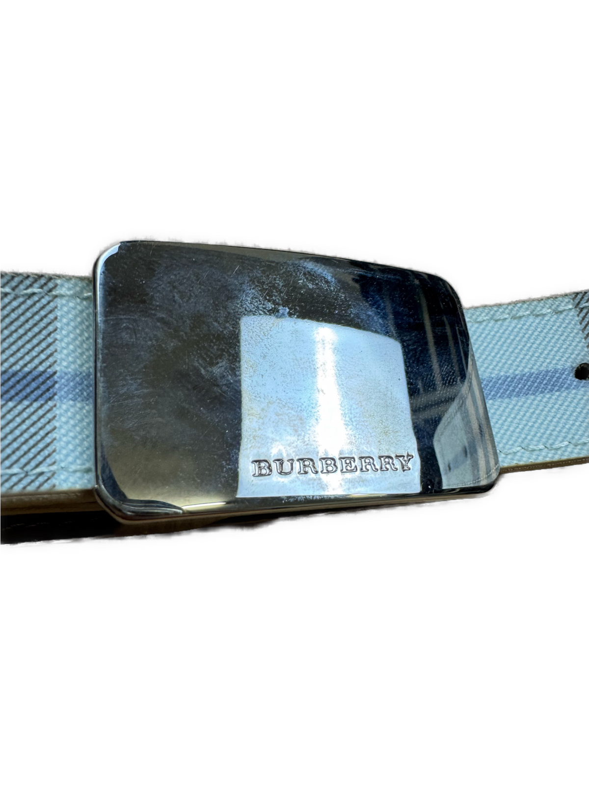 vintage babyblue Burberry belt