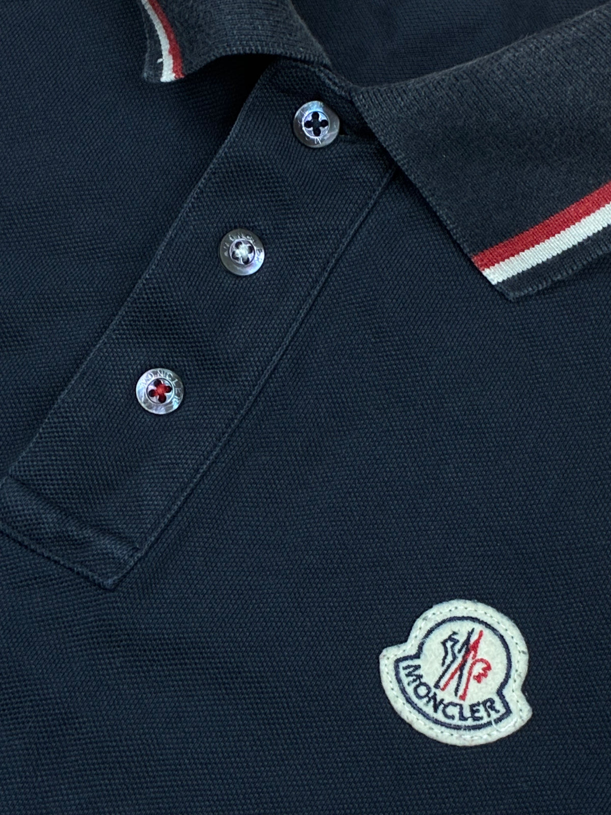vintage navyblue Moncler polo long {L}