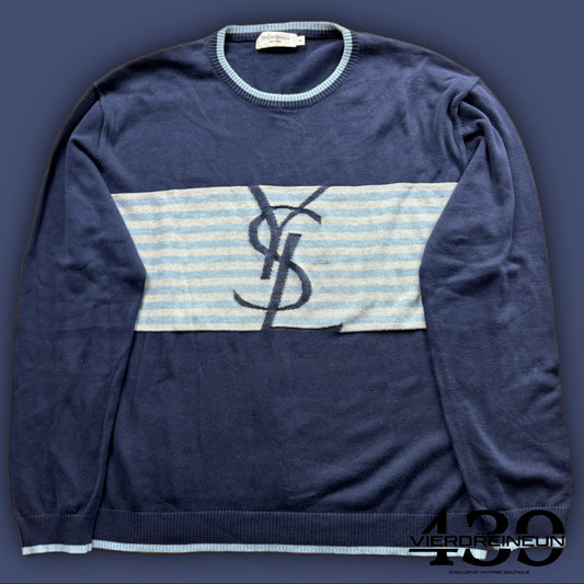 vintage YSL Yves Saint Laurent knittedsweater {XL}