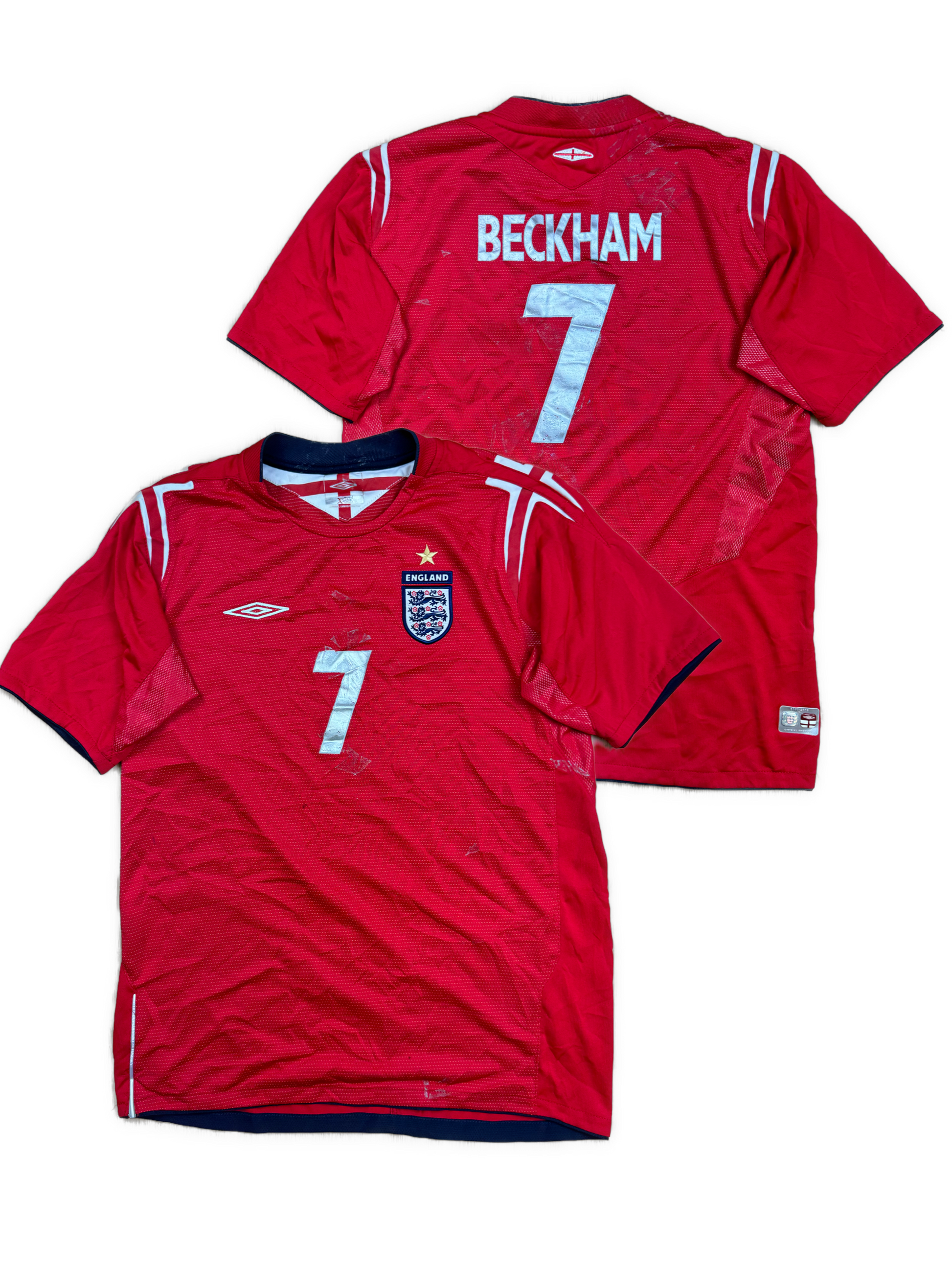 vintage Umbro England BECKHAM7 home jersey {S}
