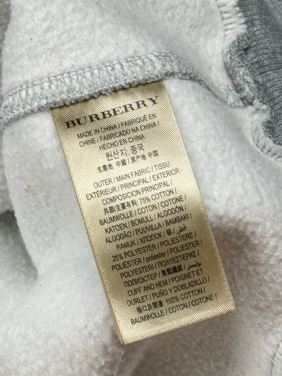 grey Burberry sweater
