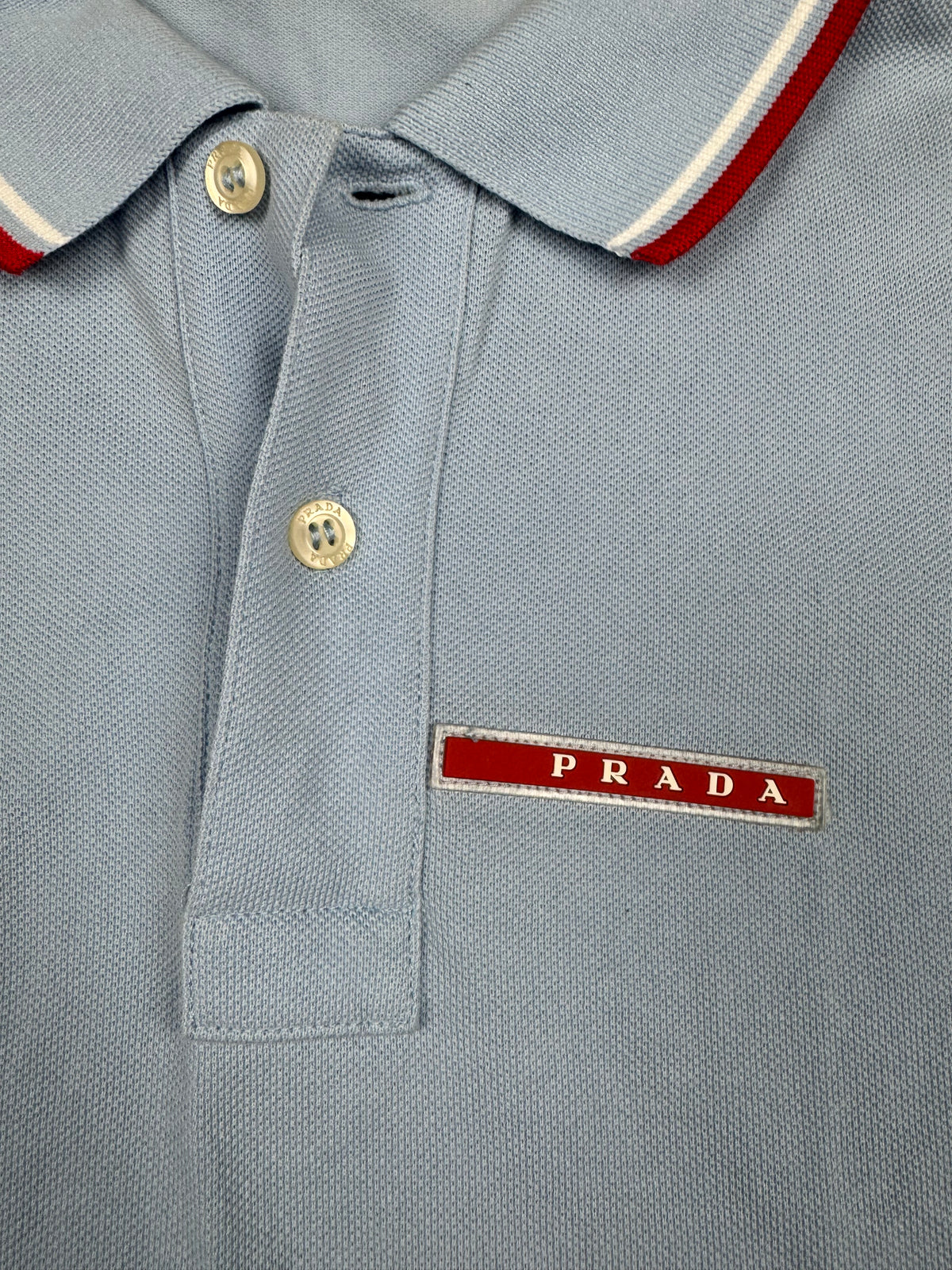 vintage babyblue Prada polo {M}