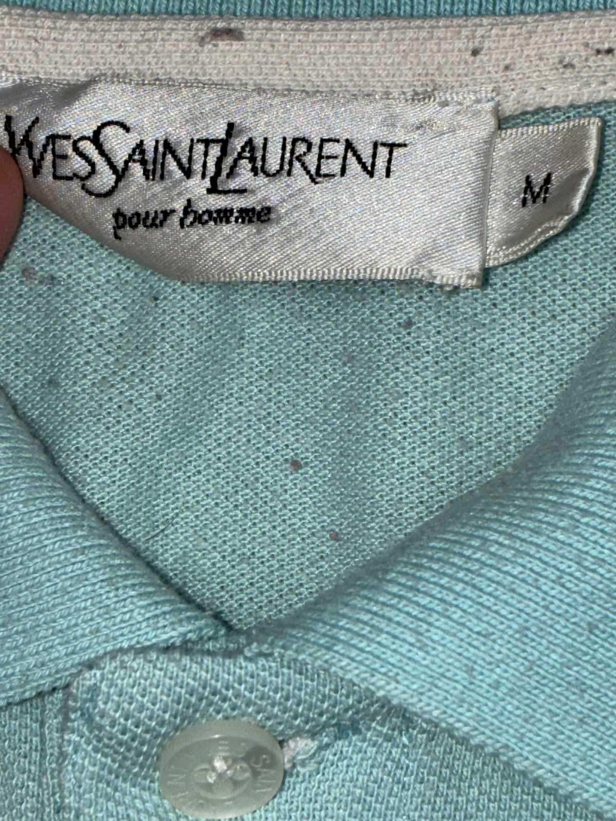 vintage YSL Yves Saint Laurent spellout polo {M}