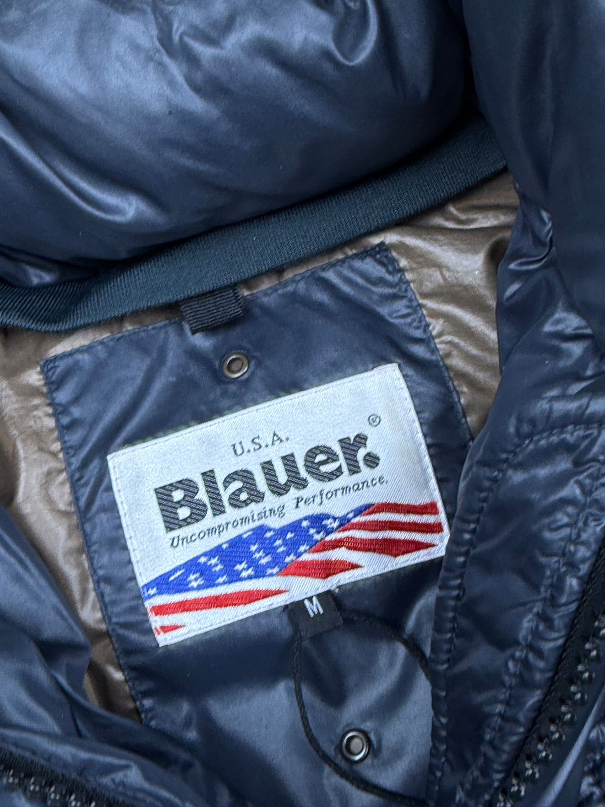 vintage Blauer winterjacket (real fur) {S}