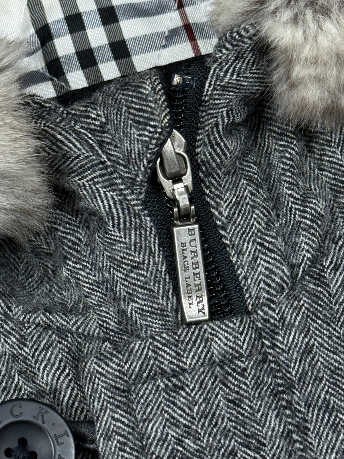 vintage Burberry Black Label sweatjacket {L}