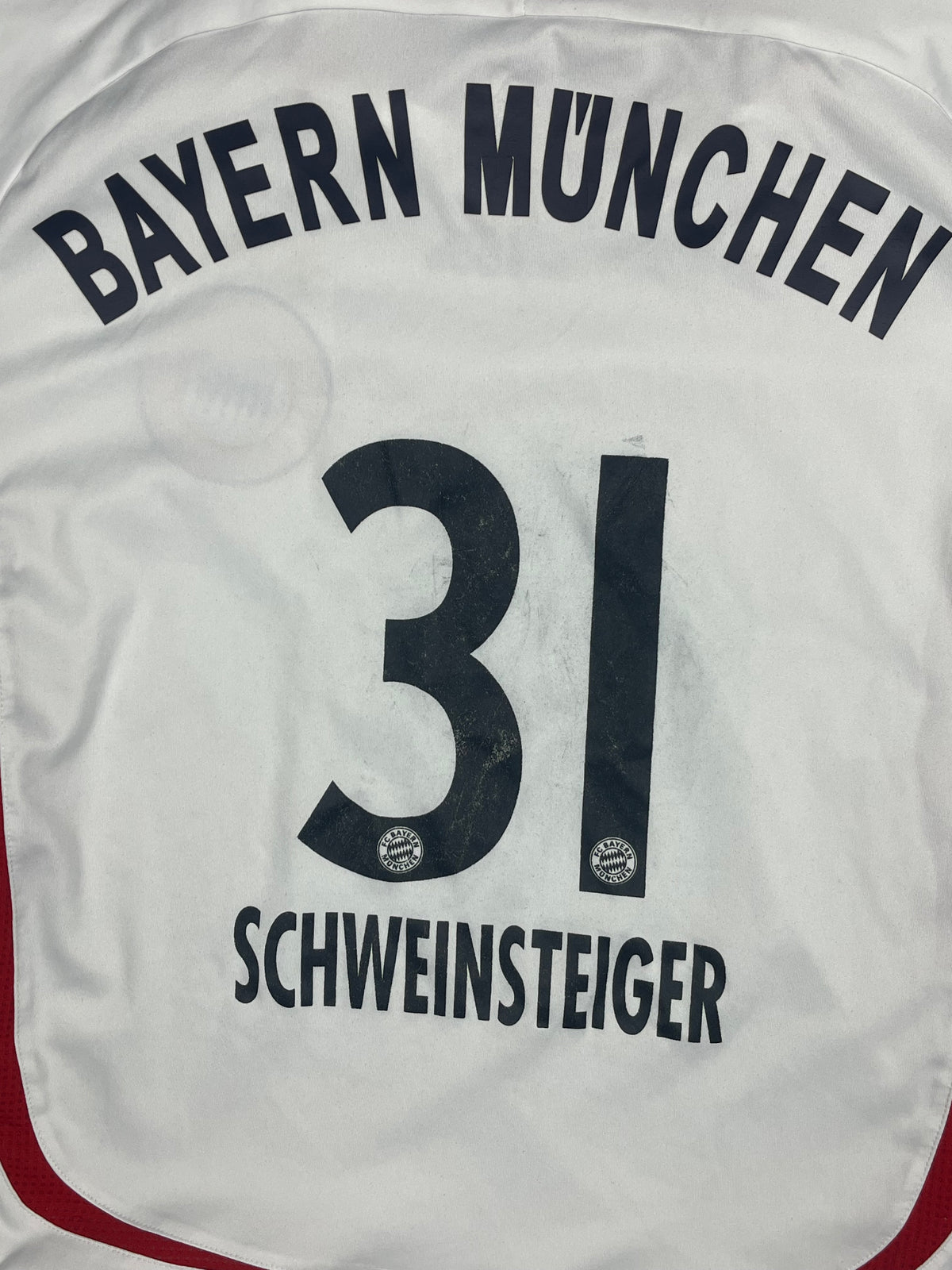 vintage Adidas Fc Bayern Munich SCHWEINSTEIGER31 2006-2007 away jersey {S}