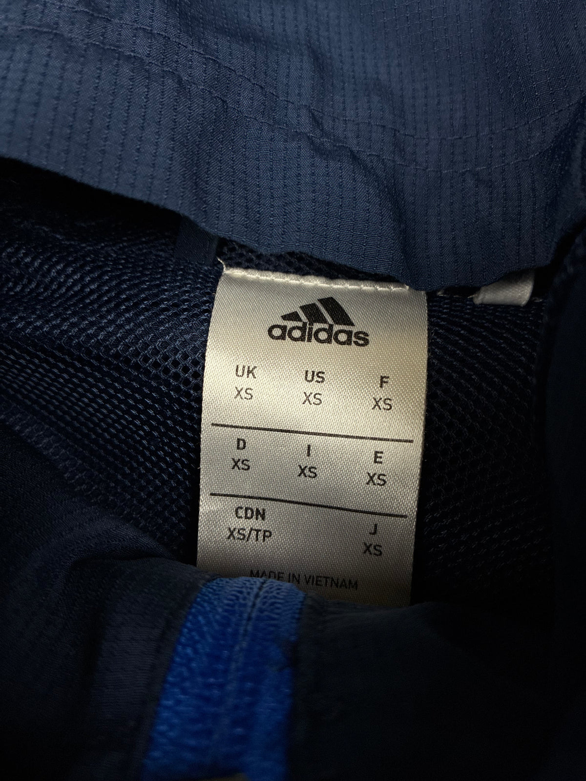 navyblue Adidas Olympique Lyon windbreaker {S}