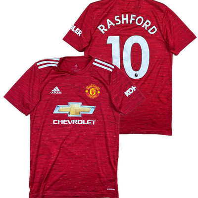 red Adidas Manchester United RASHFORD10 home jersey {S}
