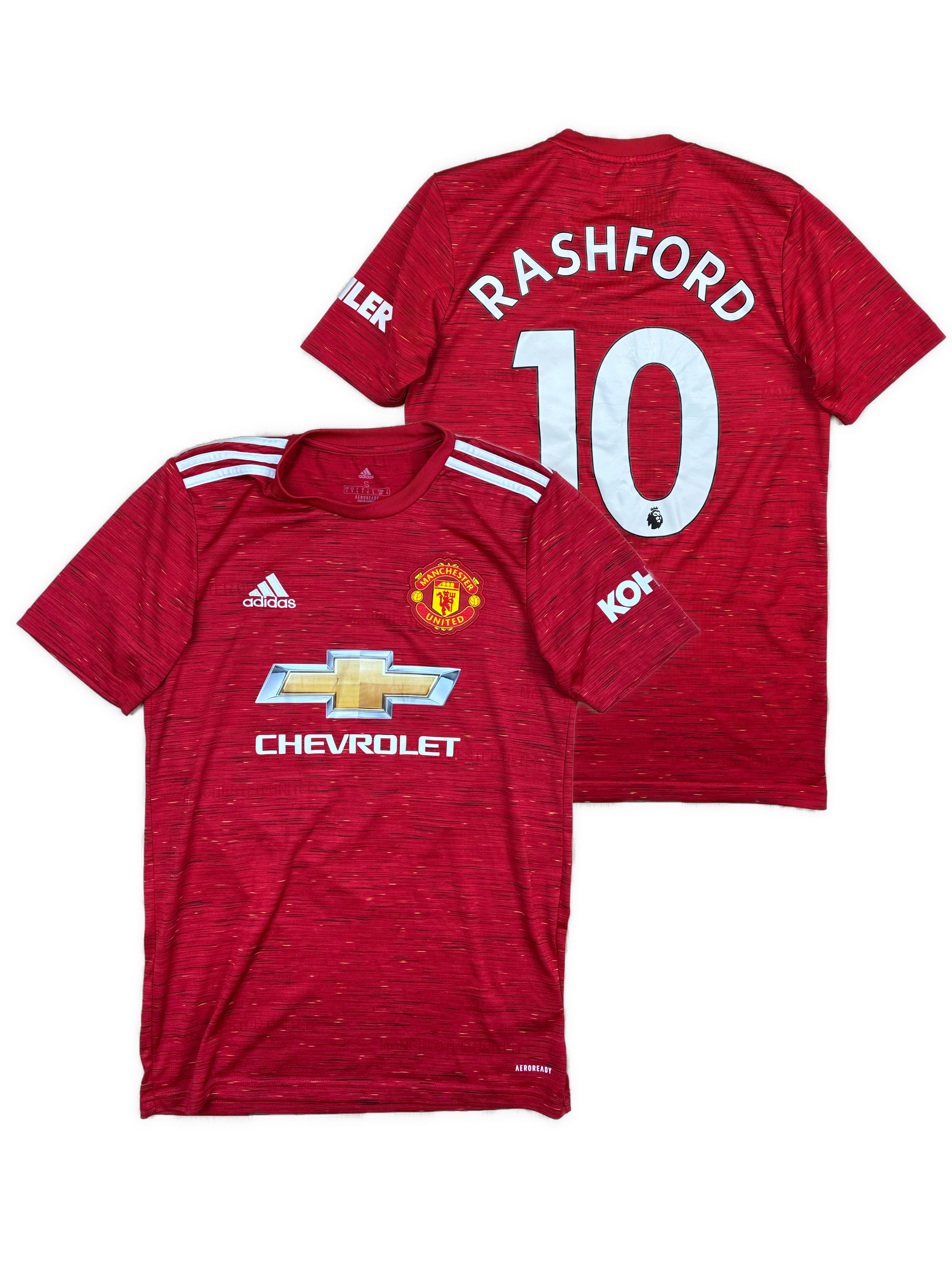 red Adidas Manchester United RASHFORD10 home jersey {S}