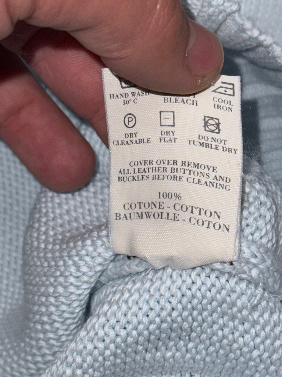 vintage light babyblue Burberry knittedsweater